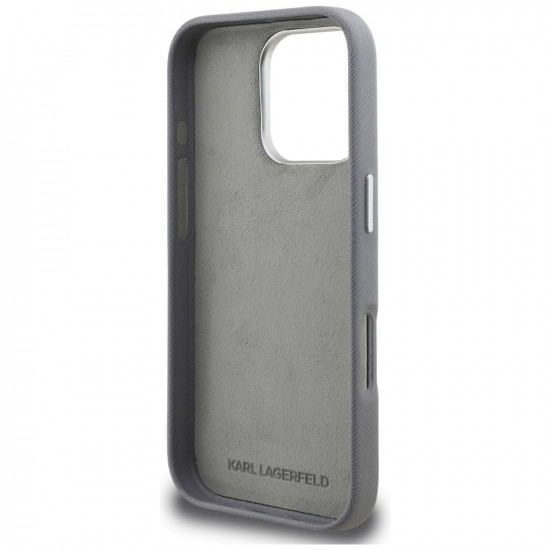 Case Karl Lagerfeld FW Grained Karl & Choupette Heads Pins for iPhone 16 Pro Max gray Case Karl Lagerfeld FW Grained Karl & Choupette Heads Pins for iPhone 16 Pro Max gray
