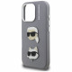 Case Karl Lagerfeld FW Grained Karl & Choupette Heads Pins for iPhone 16 Pro gray Case Karl Lagerfeld FW Grained Karl & Choupette Heads Pins for iPhone 16 Pro gray