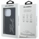 Case Karl Lagerfeld FW Grained Signature Logo for iPhone 16 Pro Max black