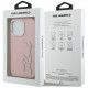 Case Karl Lagerfeld FW Grained Signature Logo for iPhone 16 Pro Max pink