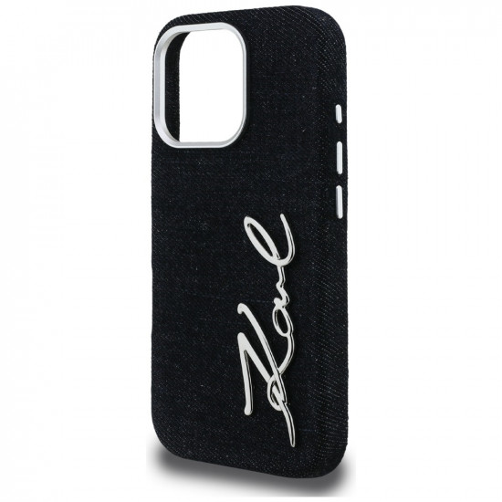 Case Karl Lagerfeld FW Jeans Signature Logo for iPhone 16 Pro black