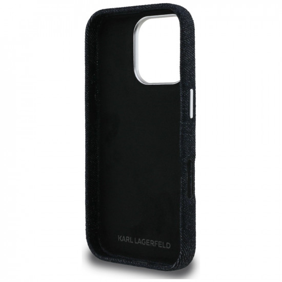 Case Karl Lagerfeld FW Jeans Signature Logo for iPhone 16 Pro Max black