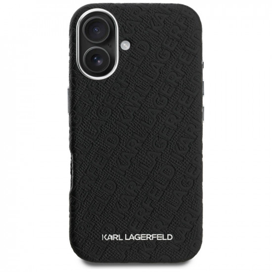 Karl Lagerfeld FW Stamped Karl MagSafe Case for iPhone 16 black