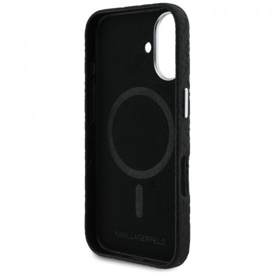Karl Lagerfeld FW Stamped Karl MagSafe Case for iPhone 16 black
