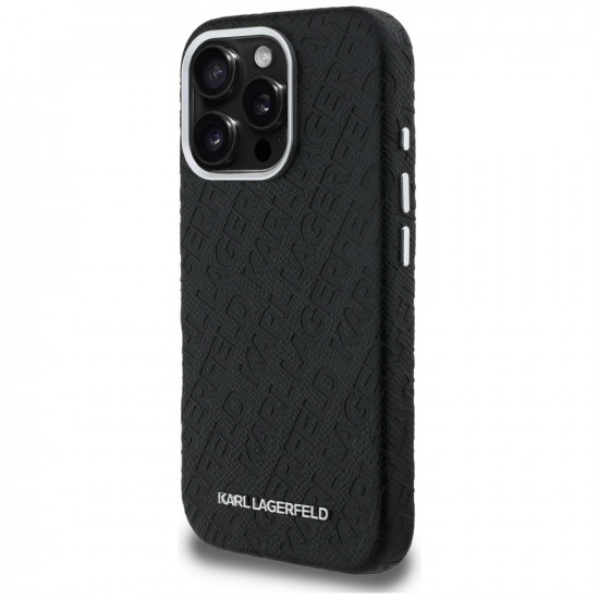 Karl Lagerfeld FW Stamped Karl MagSafe Case for iPhone 16 Pro Max black