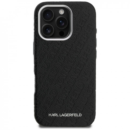 Karl Lagerfeld FW Stamped Karl MagSafe Case for iPhone 16 Pro Max black