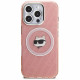 Case Karl Lagerfeld IML Choupette Head Logo MagSafe for iPhone 16 Pro pink