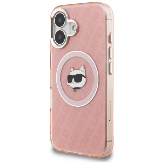 Case Karl Lagerfeld IML Choupette Head Logo MagSafe for iPhone 16 pink Case Karl Lagerfeld IML Choupette Head Logo MagSafe for iPhone 16 pink