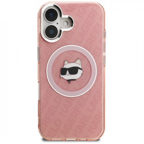Case Karl Lagerfeld IML Choupette Head Logo MagSafe for iPhone 16 pink Case Karl Lagerfeld IML Choupette Head Logo MagSafe for iPhone 16 pink