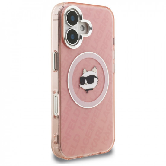 Case Karl Lagerfeld IML Choupette Head Logo MagSafe for iPhone 16 pink Case Karl Lagerfeld IML Choupette Head Logo MagSafe for iPhone 16 pink
