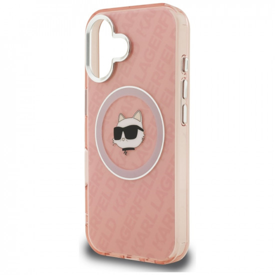 Case Karl Lagerfeld IML Choupette Head Logo MagSafe for iPhone 16 pink Case Karl Lagerfeld IML Choupette Head Logo MagSafe for iPhone 16 pink