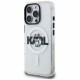 Case Karl Lagerfeld IML Choupette Sketch Logo MagSafe for iPhone 16 Pro Max transparent