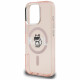 Case Karl Lagerfeld IML Choupette Sketch Logo MagSafe for iPhone 16 Pro Max pink
