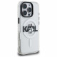 Case Karl Lagerfeld IML Choupette Sketch Logo MagSafe for iPhone 16 Pro transparent