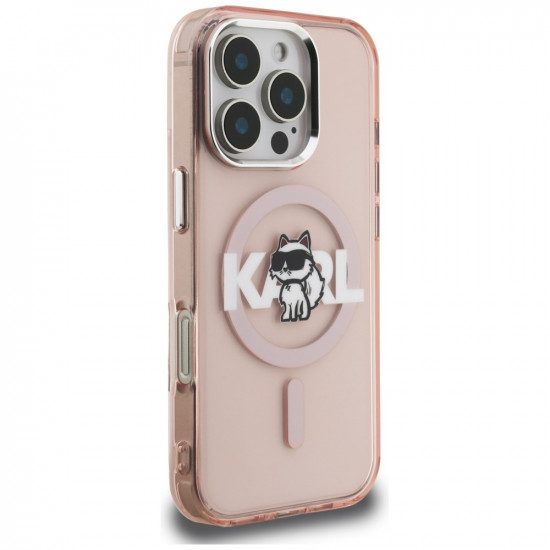 Case Karl Lagerfeld IML Choupette Sketch Logo MagSafe for iPhone 16 Pro pink Case Karl Lagerfeld IML Choupette Sketch Logo MagSafe for iPhone 16 Pro pink