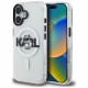 Case Karl Lagerfeld IML Choupette Sketch Logo MagSafe for iPhone 16 transparent