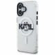 Case Karl Lagerfeld IML Choupette Sketch Logo MagSafe for iPhone 16 transparent