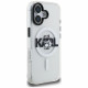 Case Karl Lagerfeld IML Choupette Sketch Logo MagSafe for iPhone 16 transparent