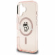Case Karl Lagerfeld IML Choupette Sketch Logo MagSafe for iPhone 16 pink