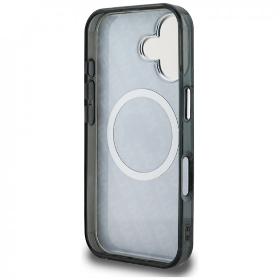Case Karl Lagerfeld IML Glitter Karl &amp; Choupette Heads Logo MagSafe for iPhone 16 black