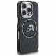 Case Karl Lagerfeld IML Glitter Karl &amp; Choupette Heads Logo MagSafe for iPhone 16 Pro black