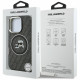 Case Karl Lagerfeld IML Glitter Karl &amp; Choupette Heads Logo MagSafe for iPhone 16 Pro black