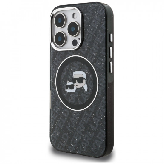 Case Karl Lagerfeld IML Glitter Karl & Choupette Heads Logo MagSafe for iPhone 16 Pro Max black Case Karl Lagerfeld IML Glitter Karl & Choupette Heads Logo MagSafe for iPhone 16 Pro Max black