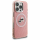 Case Karl Lagerfeld IML Glitter Karl &amp; Choupette Heads Logo MagSafe for iPhone 16 Pro Max pink