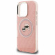 Case Karl Lagerfeld IML Glitter Karl &amp; Choupette Heads Logo MagSafe for iPhone 16 Pro Max pink