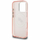 Case Karl Lagerfeld IML Glitter Karl &amp; Choupette Heads Logo MagSafe for iPhone 16 Pro Max pink