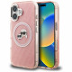 Case Karl Lagerfeld IML Glitter Karl &amp; Choupette Heads Logo MagSafe for iPhone 16 pink