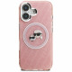Case Karl Lagerfeld IML Glitter Karl &amp; Choupette Heads Logo MagSafe for iPhone 16 pink