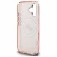 Case Karl Lagerfeld IML Glitter Karl &amp; Choupette Heads Logo MagSafe for iPhone 16 pink
