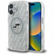 Case Karl Lagerfeld IML Glitter Karl &amp; Choupette Heads Logo MagSafe for iPhone 16 gray