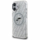 Case Karl Lagerfeld IML Glitter Karl &amp; Choupette Heads Logo MagSafe for iPhone 16 gray