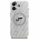 Case Karl Lagerfeld IML Glitter Karl &amp; Choupette Heads Logo MagSafe for iPhone 16 gray