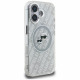 Case Karl Lagerfeld IML Glitter Karl &amp; Choupette Heads Logo MagSafe for iPhone 16 gray