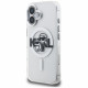 Karl Lagerfeld IML Glitter Karl &amp; Choupette Sketch Logo MagSafe Case for iPhone 16 transparent
