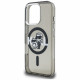Karl Lagerfeld IML Glitter Karl &amp; Choupette Sketch Logo MagSafe Case for iPhone 16 Pro Black