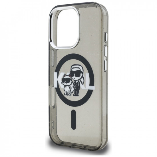 Karl Lagerfeld IML Glitter Karl & Choupette Sketch Logo MagSafe Case for iPhone 16 Pro Max Black Karl Lagerfeld IML Glitter Karl & Choupette Sketch Logo MagSafe Case for iPhone 16 Pro Max Black