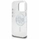 Karl Lagerfeld IML Glitter Karl &amp; Choupette Sketch Logo MagSafe Case for iPhone 16 Pro Max transpare