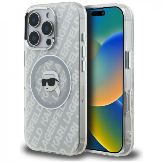Case Karl Lagerfeld IML Karl Head Logo MagSafe for iPhone 16 Pro gray Case Karl Lagerfeld IML Karl Head Logo MagSafe for iPhone 16 Pro gray