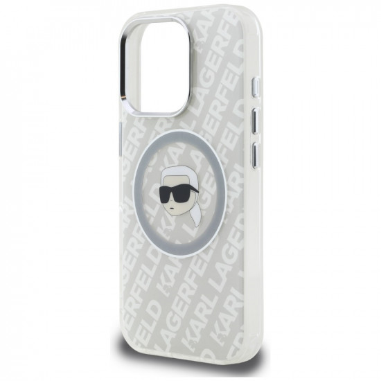 Case Karl Lagerfeld IML Karl Head Logo MagSafe for iPhone 16 Pro gray