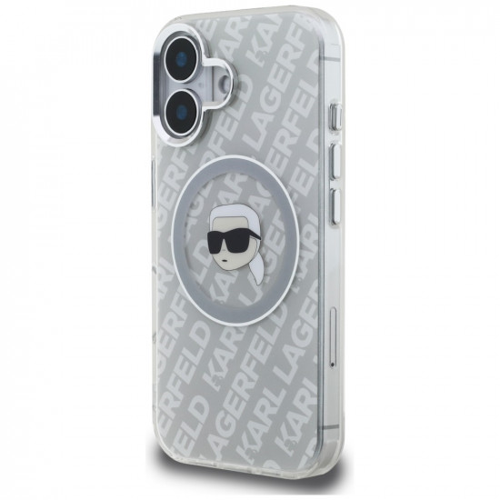 Case Karl Lagerfeld IML Karl Head Logo MagSafe for iPhone 16 gray