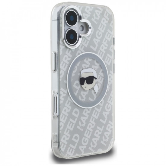 Case Karl Lagerfeld IML Karl Head Logo MagSafe for iPhone 16 gray