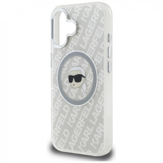 Case Karl Lagerfeld IML Karl Head Logo MagSafe for iPhone 16 gray