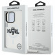 Karl Lagerfeld IML Karl Sketch Logo MagSafe Case for iPhone 16 Pro Max Clear