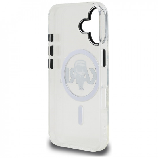 Karl Lagerfeld IML Karl Sketch Logo MagSafe Case for iPhone 16 Clear