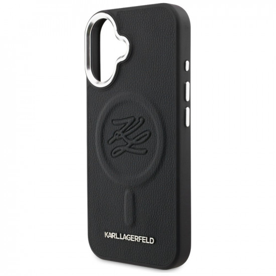 Karl Lagerfeld Initial & Metal Logo MagSafe Case for iPhone 16 Black Karl Lagerfeld Initial & Metal Logo MagSafe Case for iPhone 16 Black