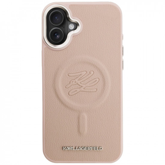 Case Karl Lagerfeld Initial & Metal Logo MagSafe for iPhone 16 Plus pink Case Karl Lagerfeld Initial & Metal Logo MagSafe for iPhone 16 Plus pink